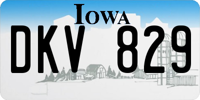 IA license plate DKV829