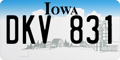 IA license plate DKV831