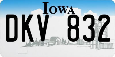 IA license plate DKV832