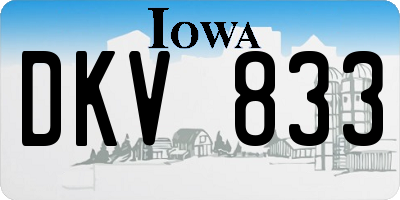 IA license plate DKV833