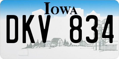 IA license plate DKV834
