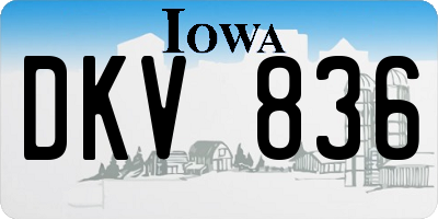 IA license plate DKV836
