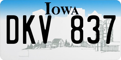 IA license plate DKV837