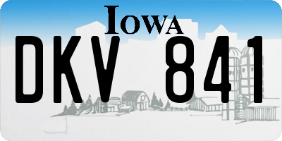 IA license plate DKV841
