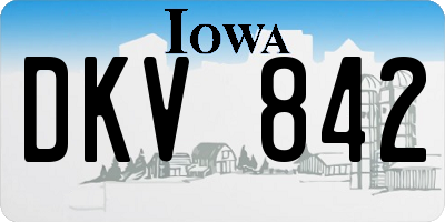 IA license plate DKV842