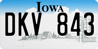 IA license plate DKV843