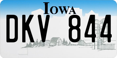 IA license plate DKV844