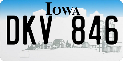 IA license plate DKV846