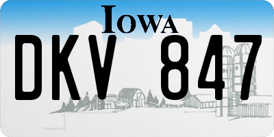 IA license plate DKV847