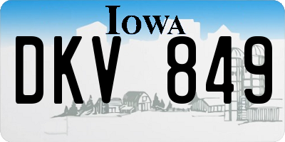 IA license plate DKV849