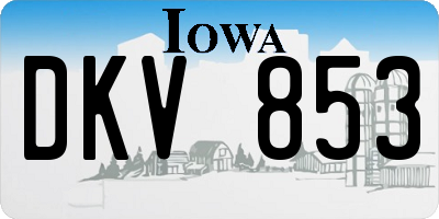 IA license plate DKV853