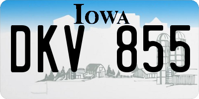 IA license plate DKV855
