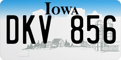IA license plate DKV856