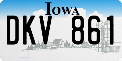 IA license plate DKV861