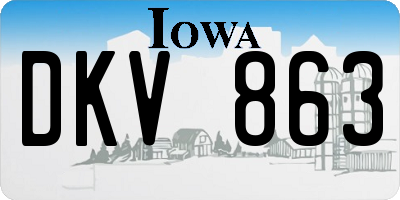 IA license plate DKV863