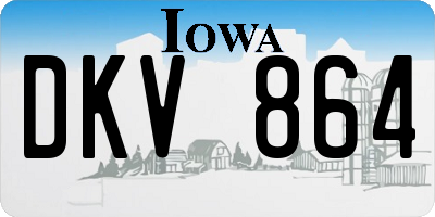 IA license plate DKV864