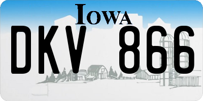 IA license plate DKV866