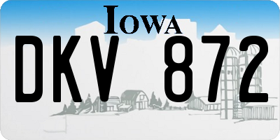 IA license plate DKV872