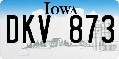 IA license plate DKV873