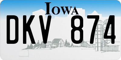 IA license plate DKV874