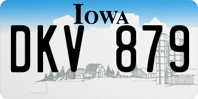 IA license plate DKV879