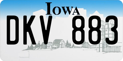 IA license plate DKV883