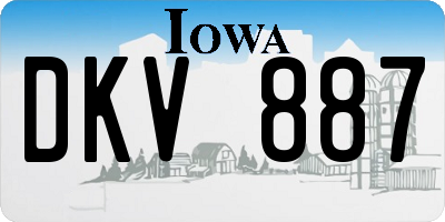 IA license plate DKV887