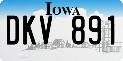 IA license plate DKV891