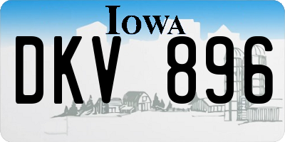 IA license plate DKV896