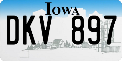 IA license plate DKV897