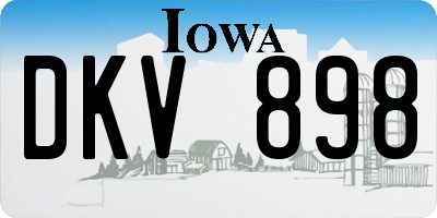 IA license plate DKV898
