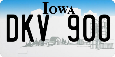 IA license plate DKV900