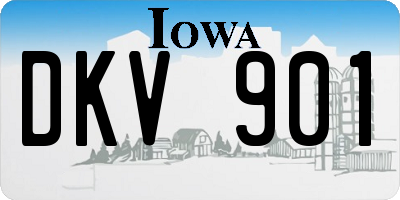 IA license plate DKV901