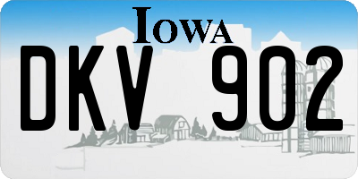 IA license plate DKV902
