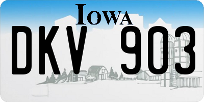 IA license plate DKV903