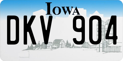 IA license plate DKV904