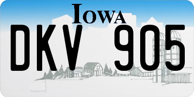 IA license plate DKV905