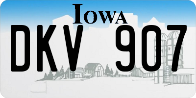 IA license plate DKV907