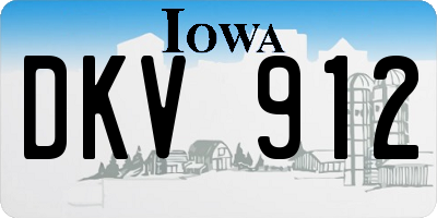 IA license plate DKV912