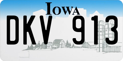 IA license plate DKV913