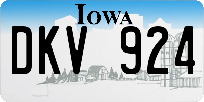 IA license plate DKV924