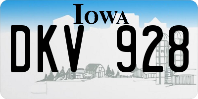 IA license plate DKV928