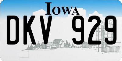 IA license plate DKV929
