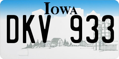 IA license plate DKV933
