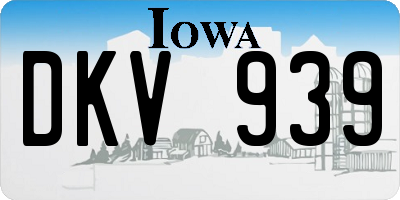 IA license plate DKV939
