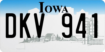 IA license plate DKV941