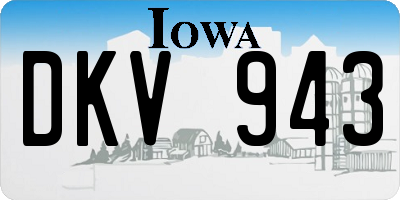 IA license plate DKV943