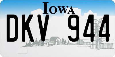 IA license plate DKV944