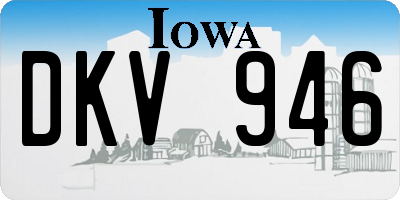 IA license plate DKV946