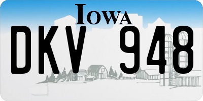 IA license plate DKV948